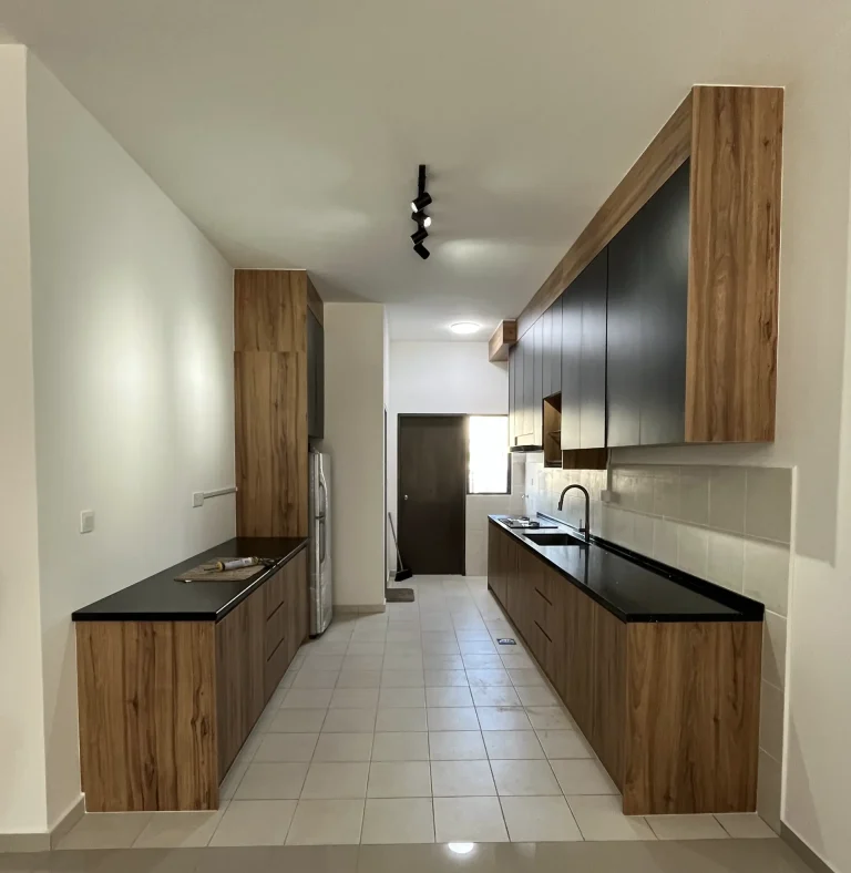 Kabinet Melamine Galley Shape